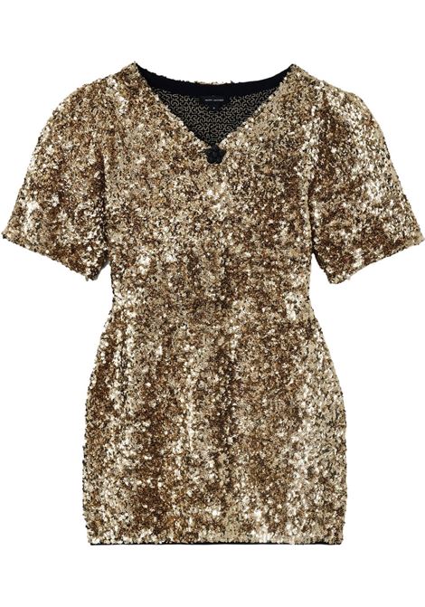 Gold sequin-embellished mini dress Marc Jacobs - women MARC JACOBS | 2S5RDR001K14710